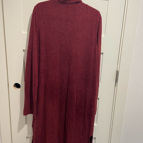 Barefoot Dreams Maroon Long Cardigan with pockets - Picture 7 of 10